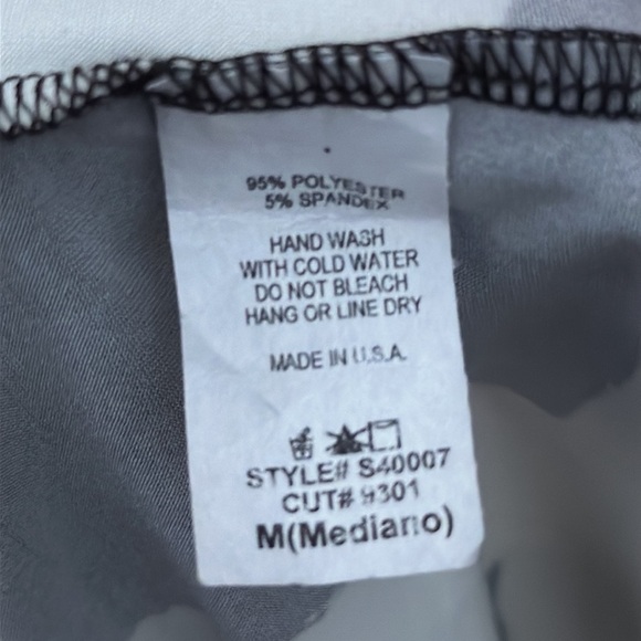 Good Time USA Long Sleeve Cowl Turtleneck Blouse Top Size M Black/White - Picture 12 of 12